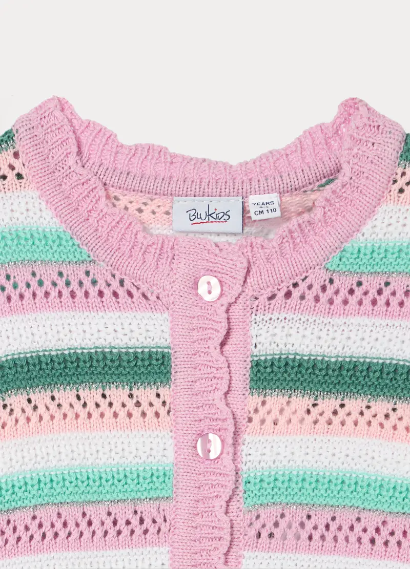 Blukids Cardigan Bambina Bianco 4222216 miniatura 3