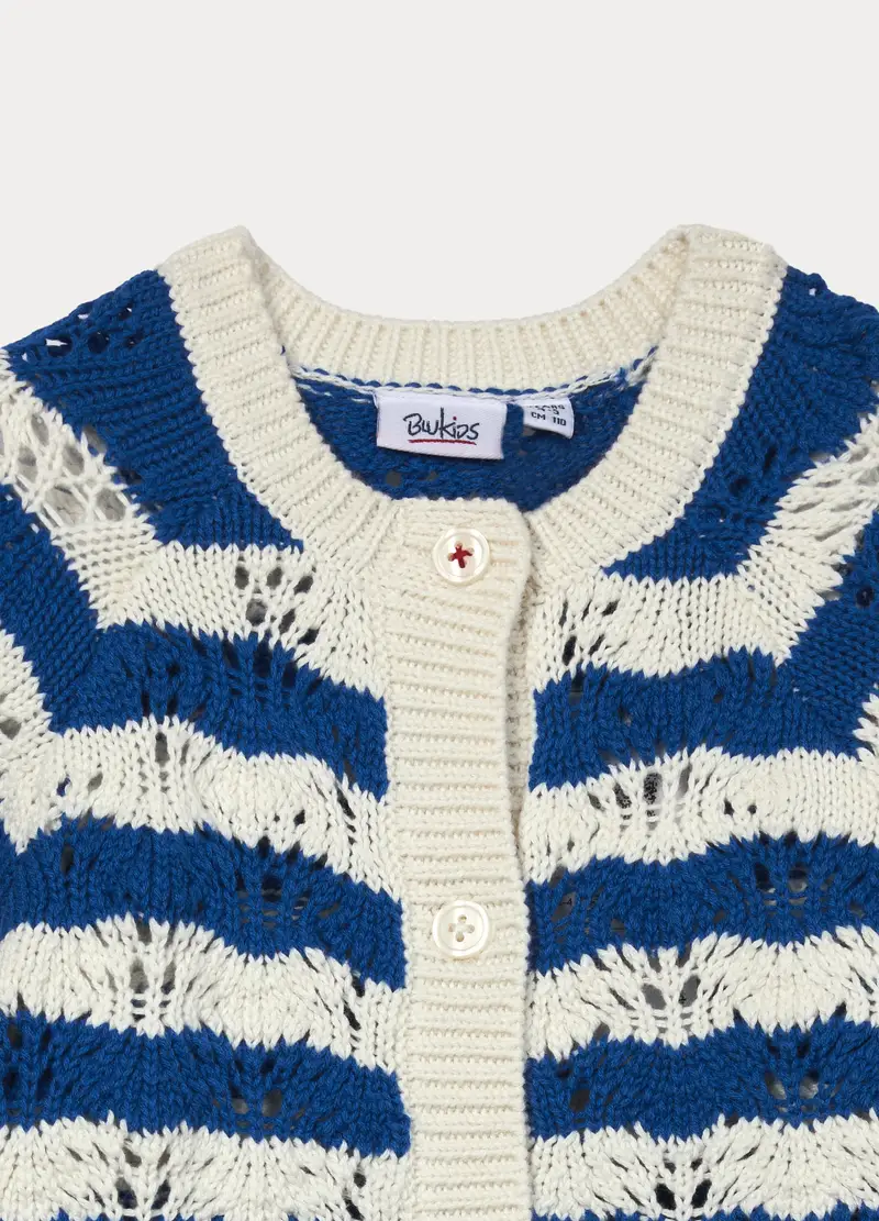 Blukids Cardigan Bambina Blu 4288286 miniatura 3