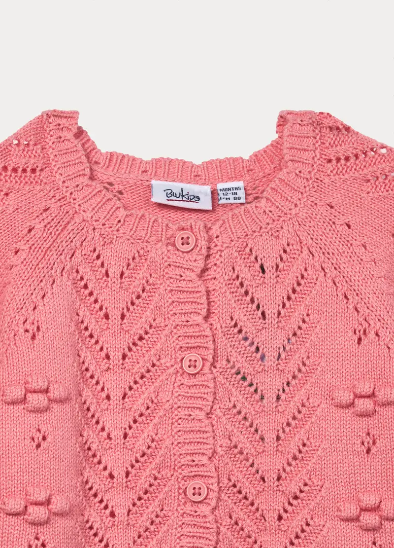 Blukids Cardigan Bambina Rosa 4222029 miniatura 3