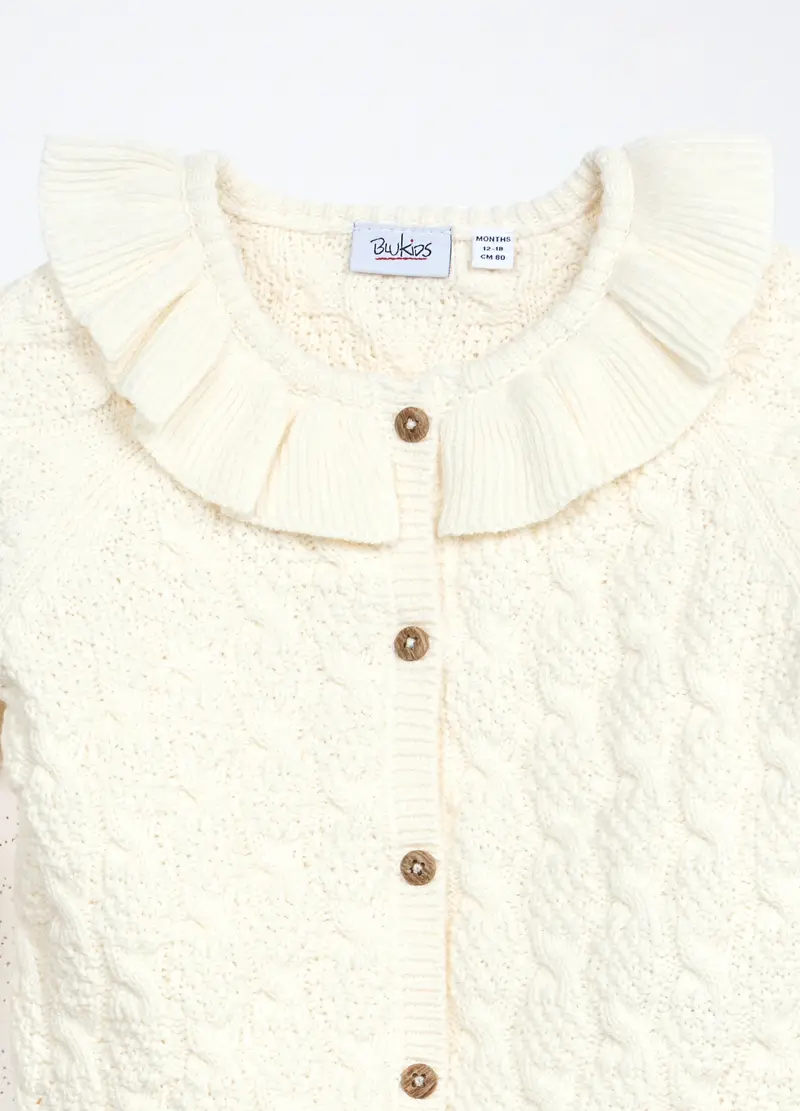 Blukids Cardigan Bambina Bianco 4287557 miniatura 2