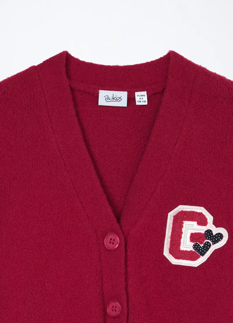Blukids Cardigan Bambina Rosso 4307335 miniatura 3