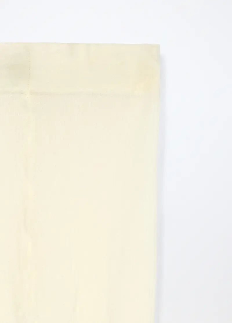 Collant In Microfibra Made In Italy Bambina, Bianco panna miniatura 2