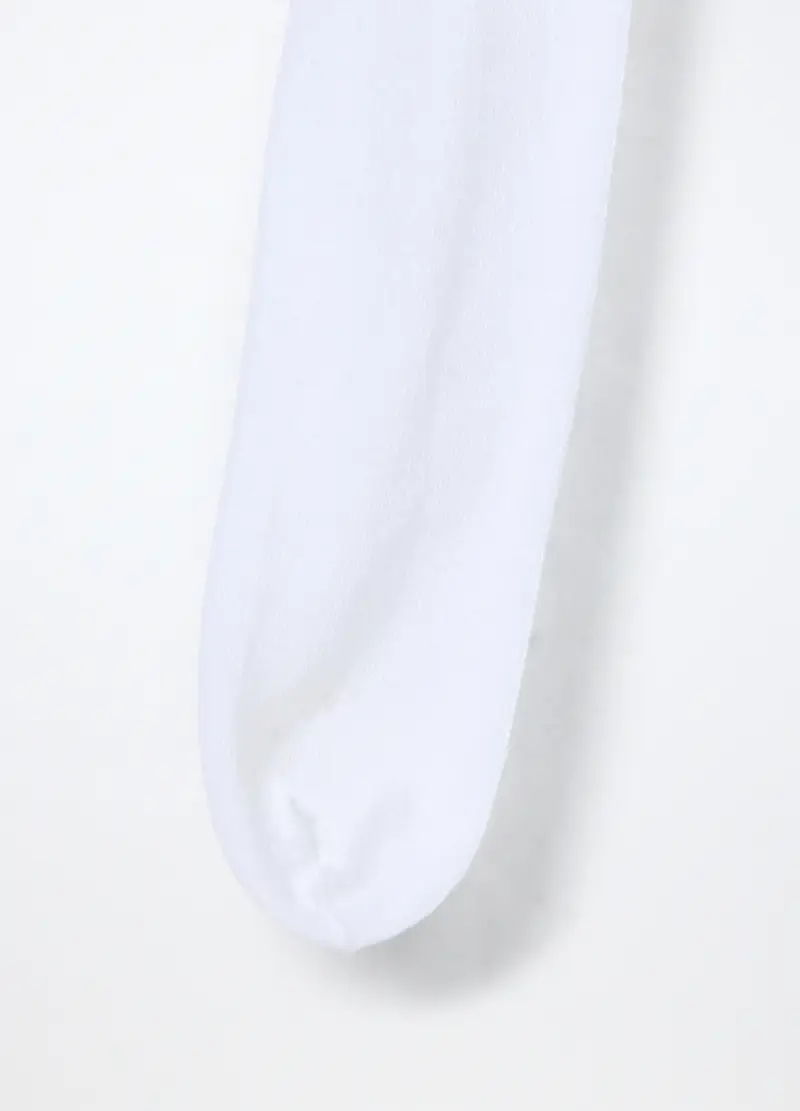 Collant In Tessuto Stretch Made In Italy, Bambina, Bianco gesso miniatura 2