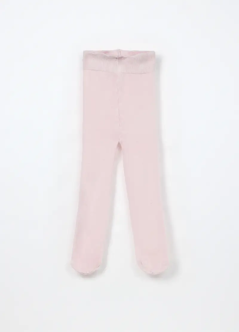 Collant In Tessuto Stretch Made In Italy, Bambina, Rosa pastello