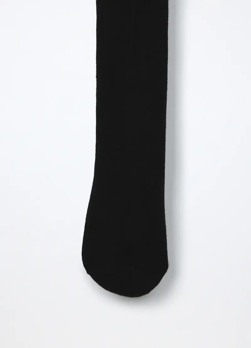 Collant In Viscosa Di Bamboo Stretch Bambina, Nero miniatura 2