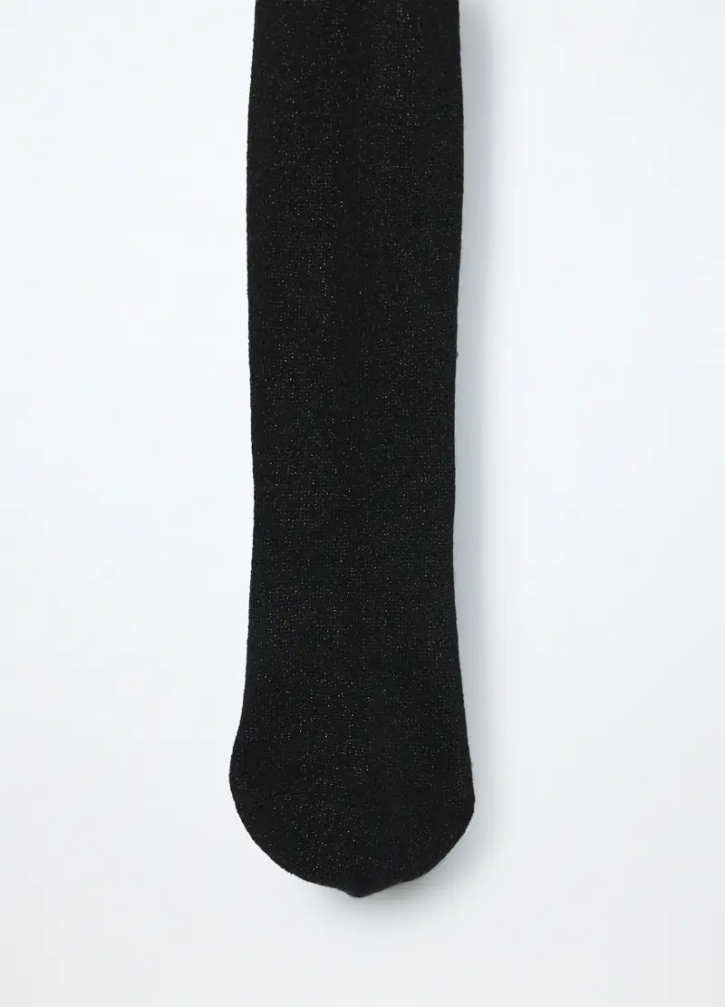 Collant In Viscosa Di Bamboo Stretch Bambina, Nero miniatura 2