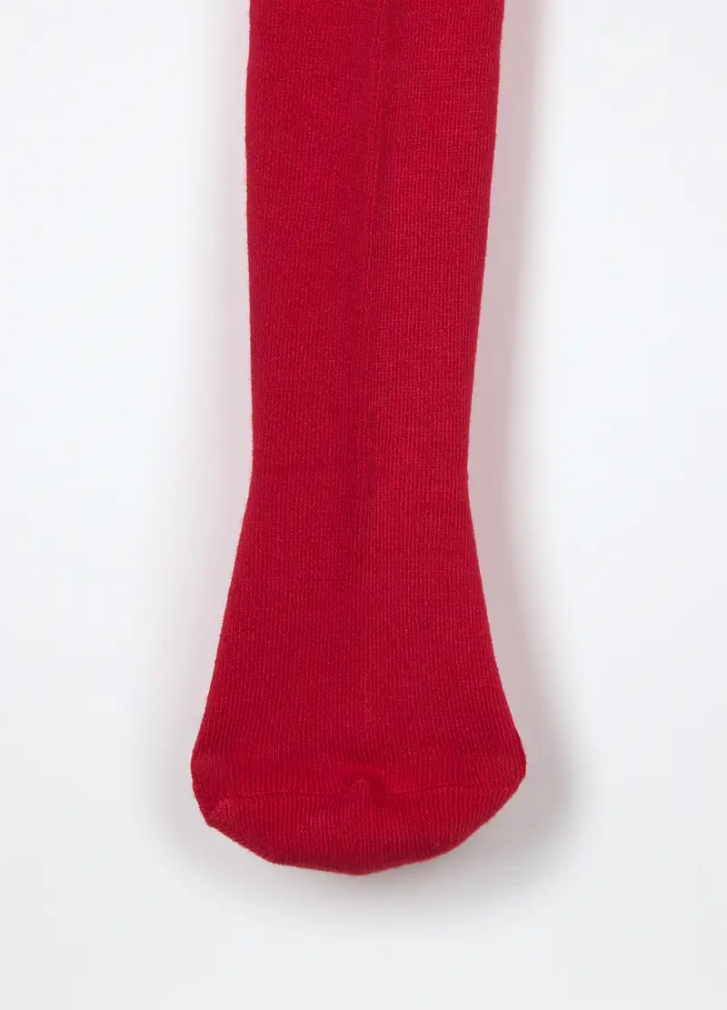 Collant In Viscosa Di Bamboo Stretch Bambina, Rosso miniatura 2