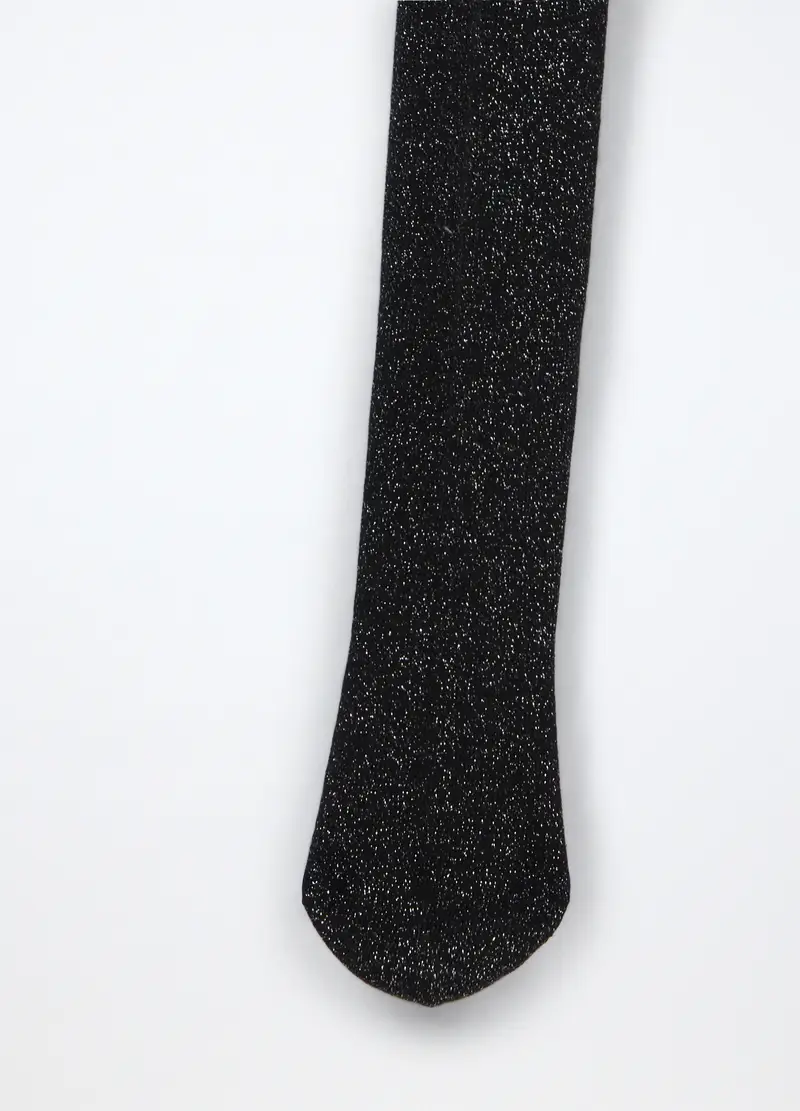 Collant Misto Cotone Bambina, Nero miniatura 2