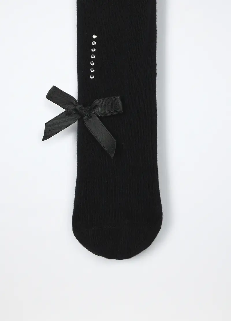 , Collant Misto Cotone Neonata, Bambina, Nero miniatura 2