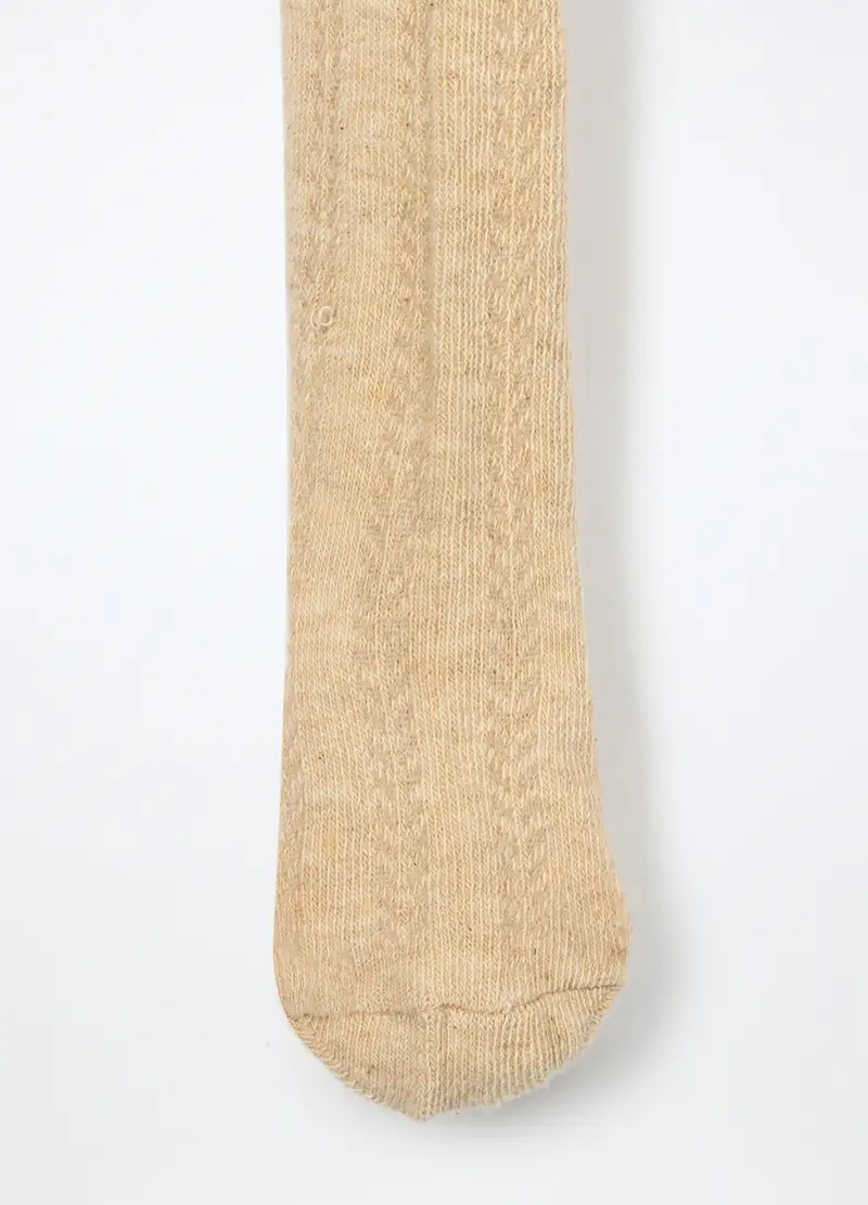 Collant Misto Cotone Neonata, Beige chiaro miniatura 2