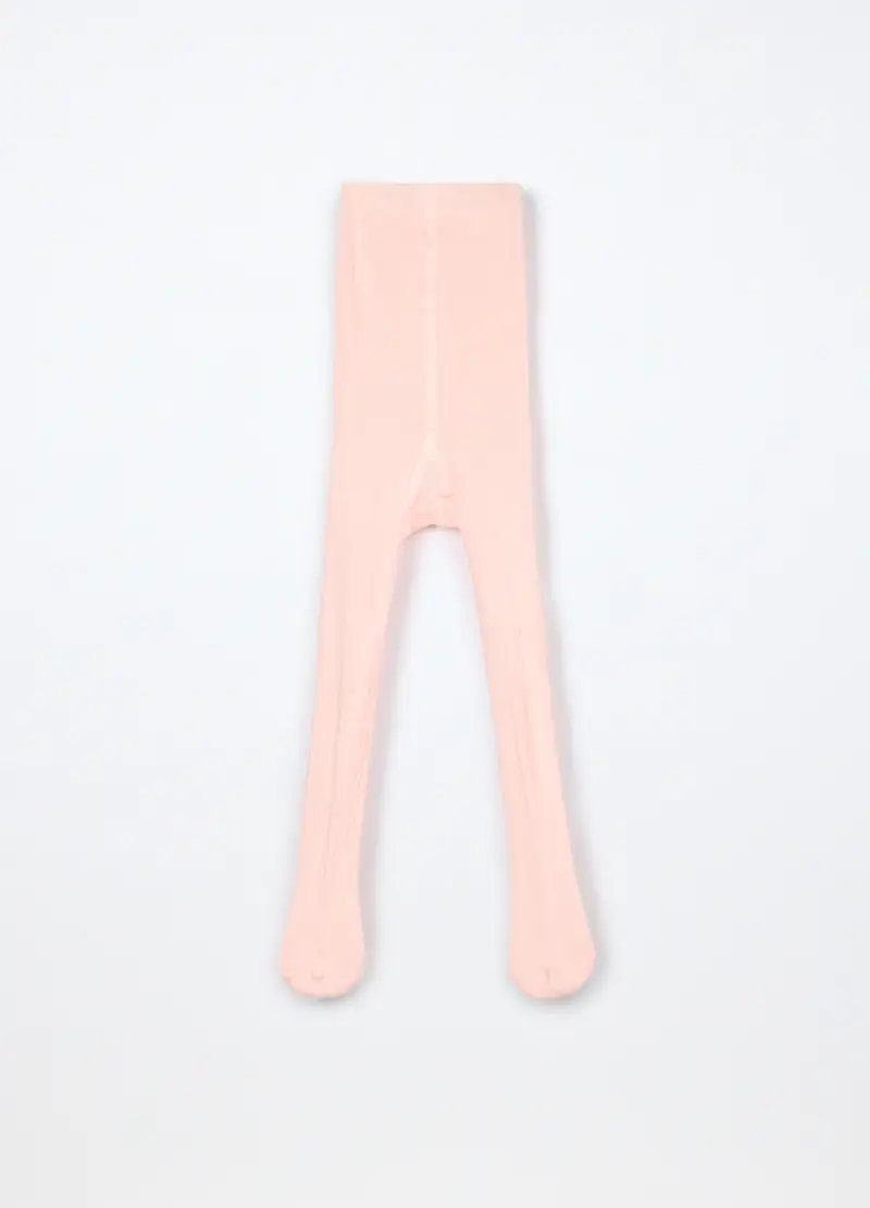 Collant Misto Cotone Neonata, Rosa chiaro
