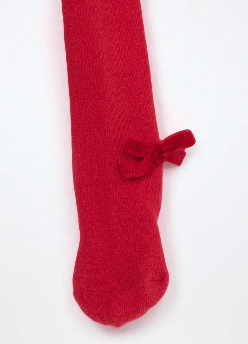 Collant Misto Cotone Neonata, Rosso aragosta miniatura 2