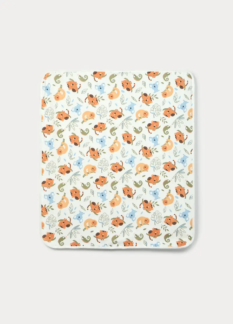 Coperta Con Stampa Neonato, Bianco, U