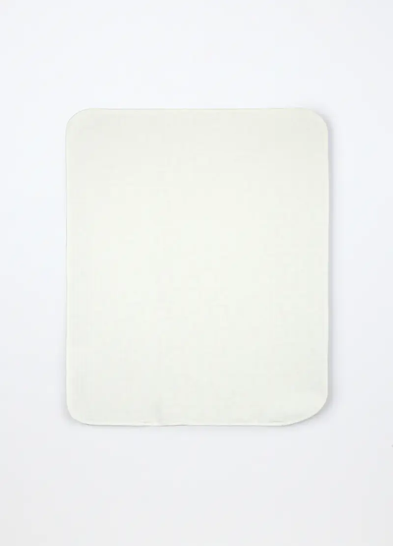 Coperta In Matelassé Misto Cotone, Unisex, Bianco, .U miniatura 3