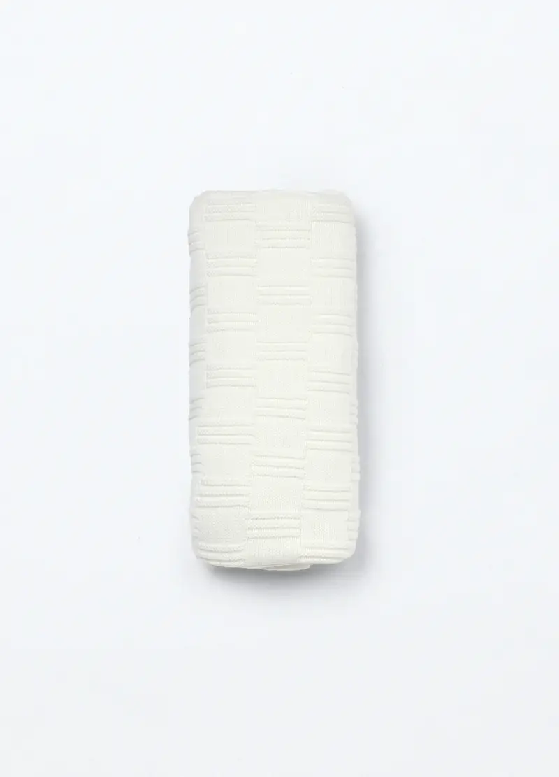 Blukids, Coperta Tricot In Puro Cotone, Unisex, Bianco gesso, Taglia: T.U.