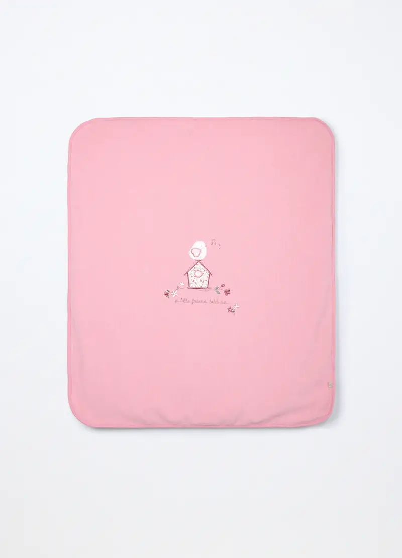 Coperta Velour Imbottita Neonata, Rosa pastello, .U miniatura 2