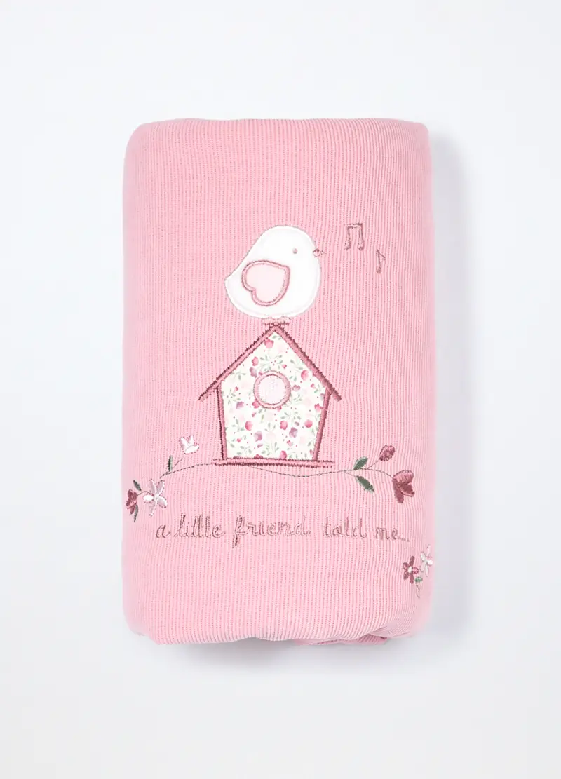 Coperta Velour Imbottita Neonata, Rosa pastello, .U