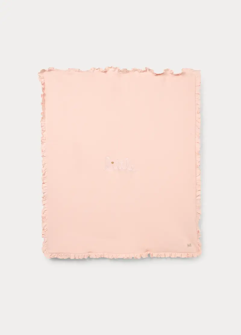 Copertina In Costina Di Cotone Stretch Neonata, Rosa pastello, U