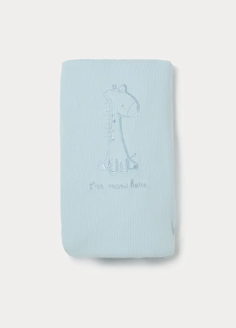 Copertina In Cotone Misto Viscosa Di Bamboo Neonato, Azzurro chiaro, U