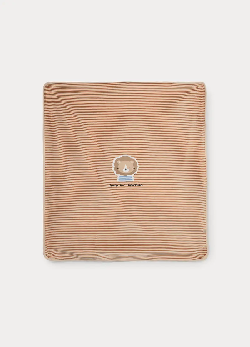 Copertina Velour Misto Cotone, Neonata, Marrone cioccolato, U miniatura 2