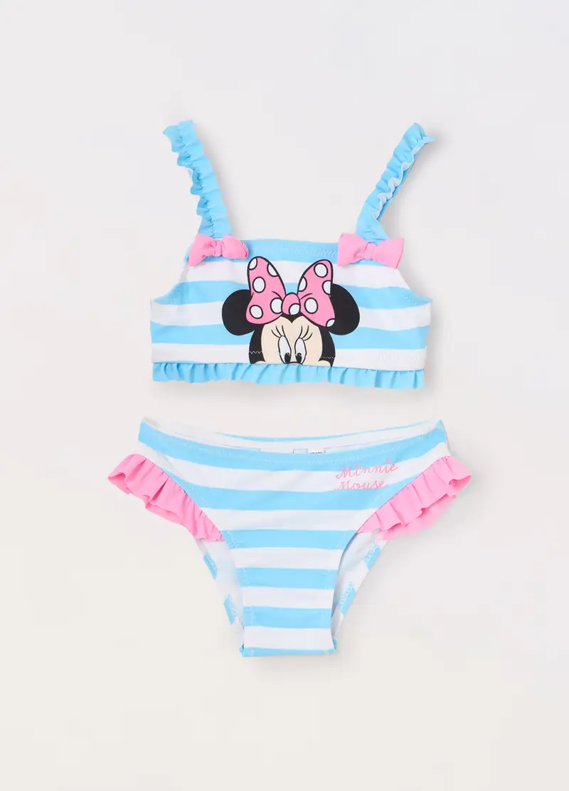 Blukids, Costume Bikini A Righe Neonata, Azzurro chiaro, Taglia: 1