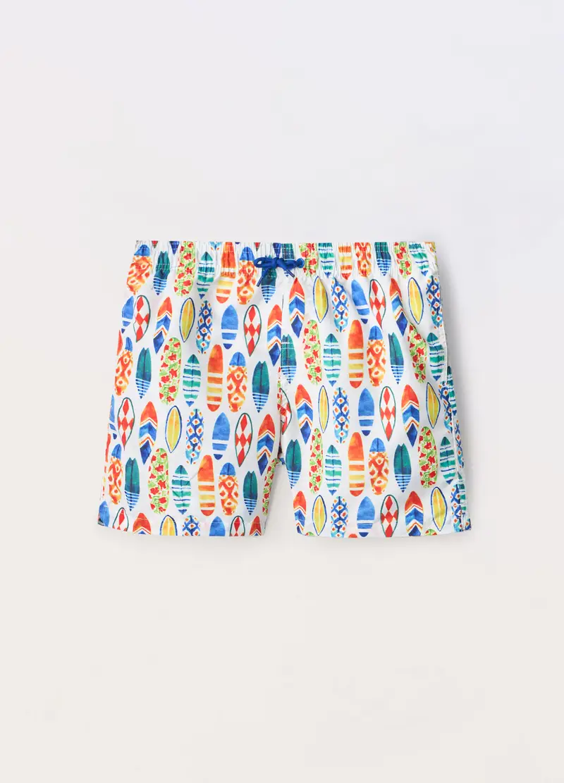 Costume Boxer Ragazzo, Unisex, Bianco