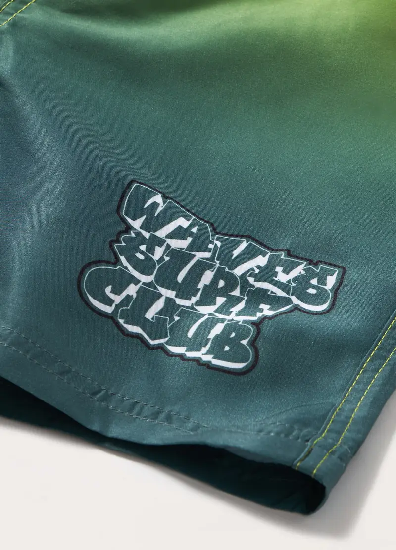 Costume Boxer Ragazzo, Unisex, Verde scuro miniatura 2