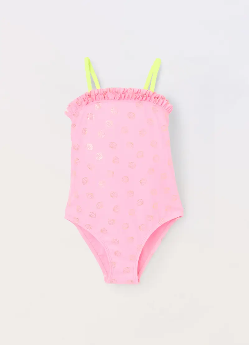 Blukids, Costume Intero Con Stampa Bambina, Unisex, Rosa pastello, Taglia: 3-4