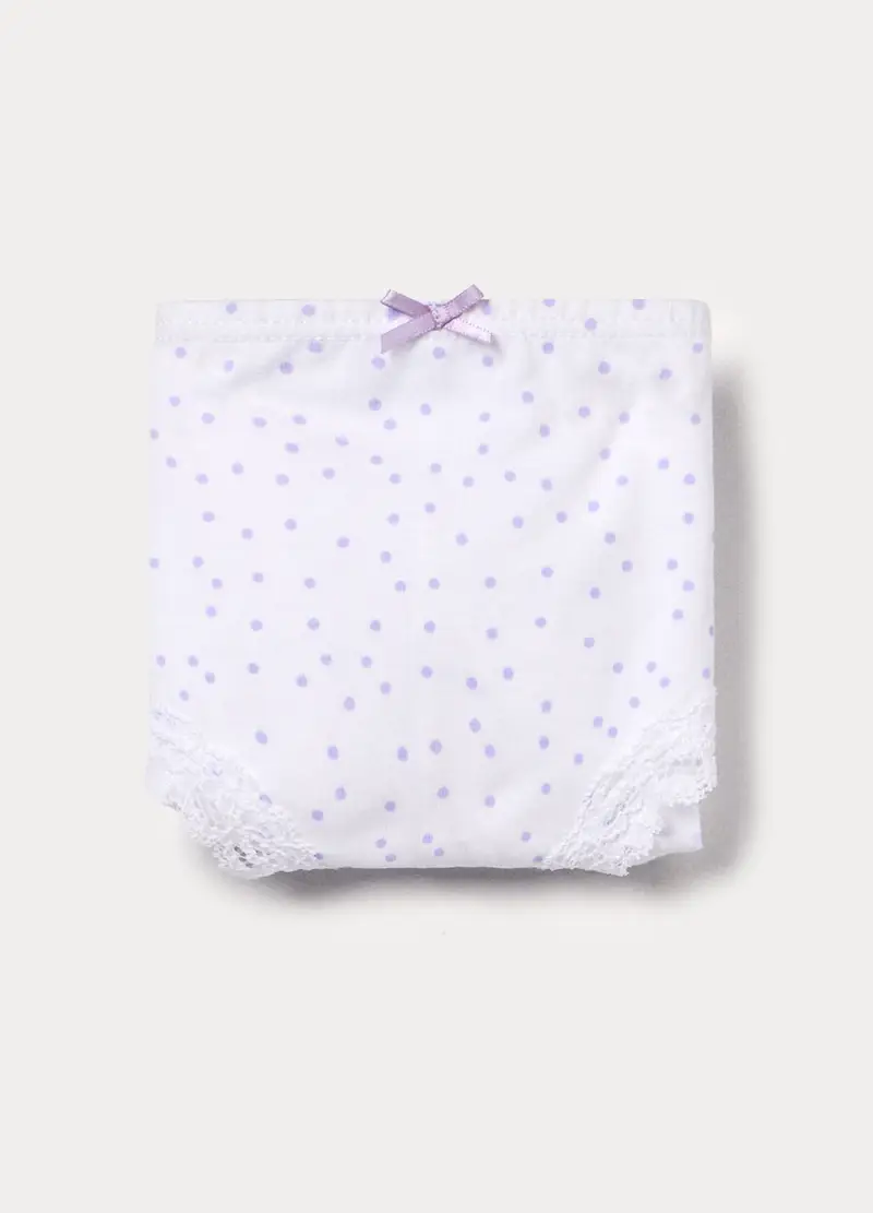 Culotte In Jersey Di Cotone Stretch, Bambina, Bianco miniatura 3