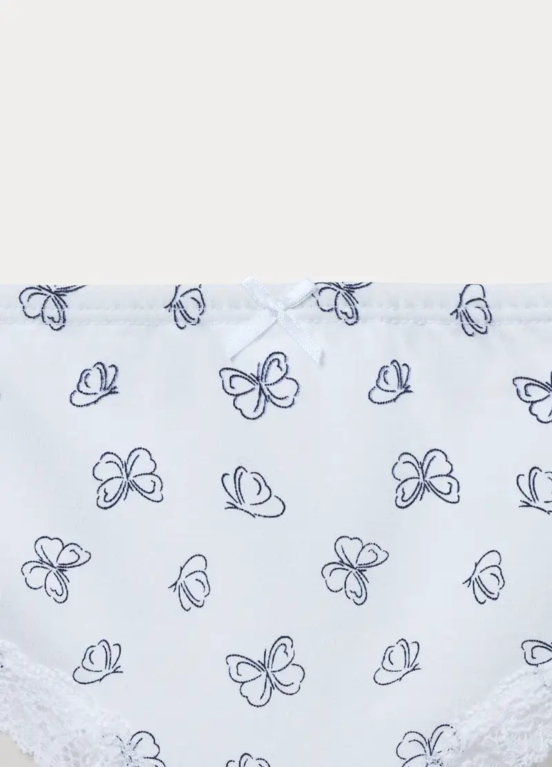 Culotte In Jersey Di Cotone Stretch Ragazza, Bambina, Bianco miniatura 3