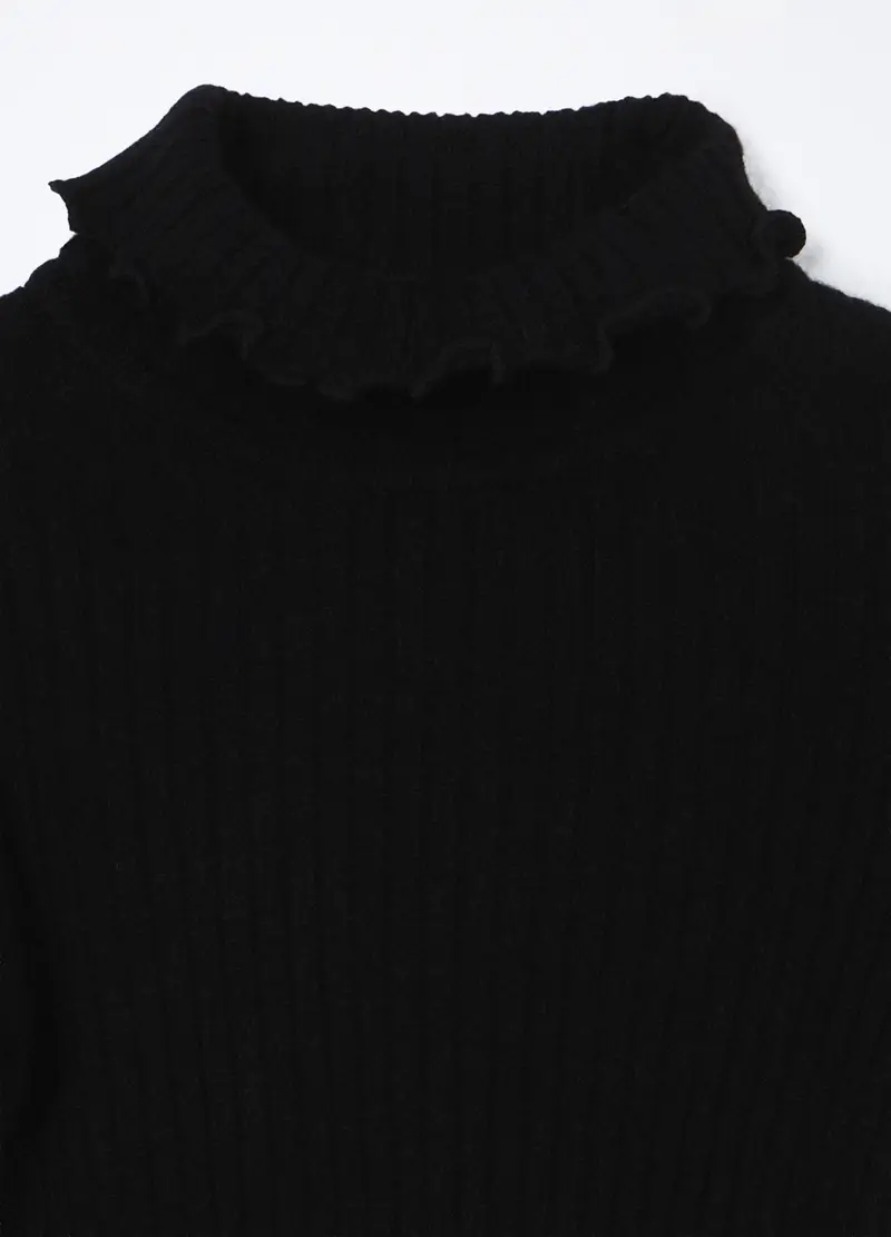 Dolcevita Tricot Misto Viscosa Bambina, Nero miniatura 3