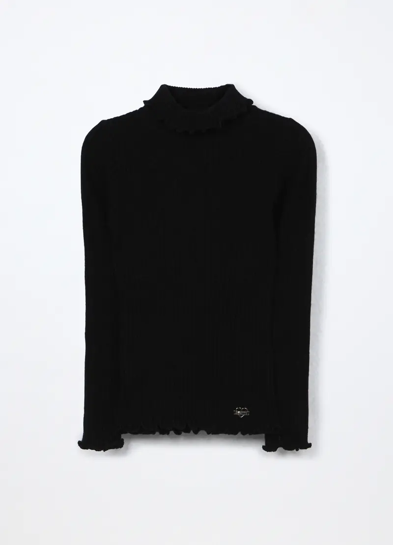 Dolcevita Tricot Misto Viscosa Bambina, Nero