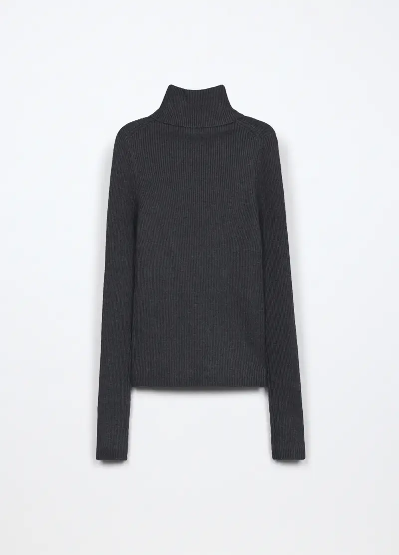 Dolcevita Tricot Misto Viscosa Ragazza, Bambina, Grigio scuro miniatura 2