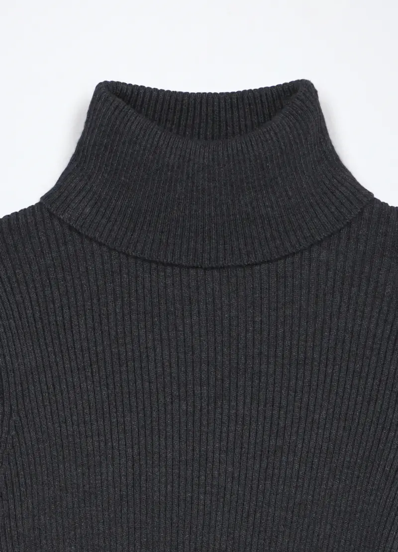 Dolcevita Tricot Misto Viscosa Ragazza, Bambina, Grigio scuro miniatura 3