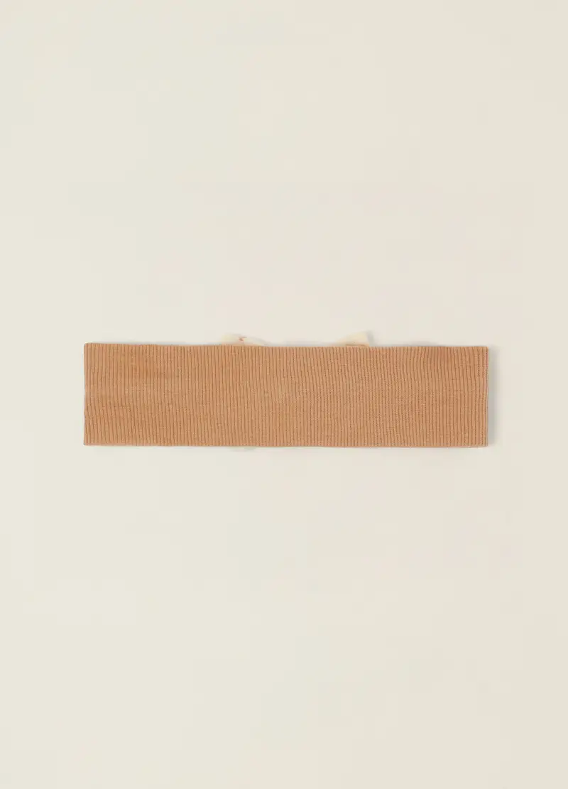 Fascetta In Costina Di Cotone Stretch Iana Neonata, Beige, U miniatura 2