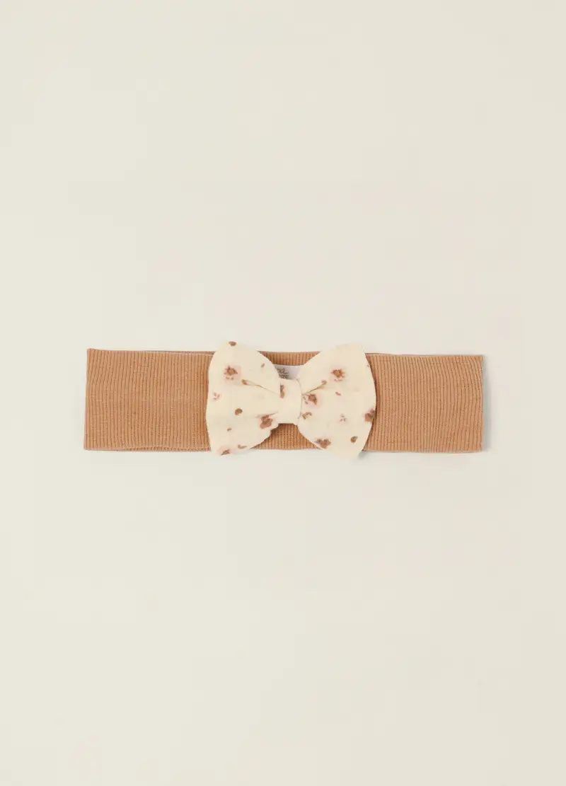 Fascetta In Costina Di Cotone Stretch Iana Neonata, Beige, U