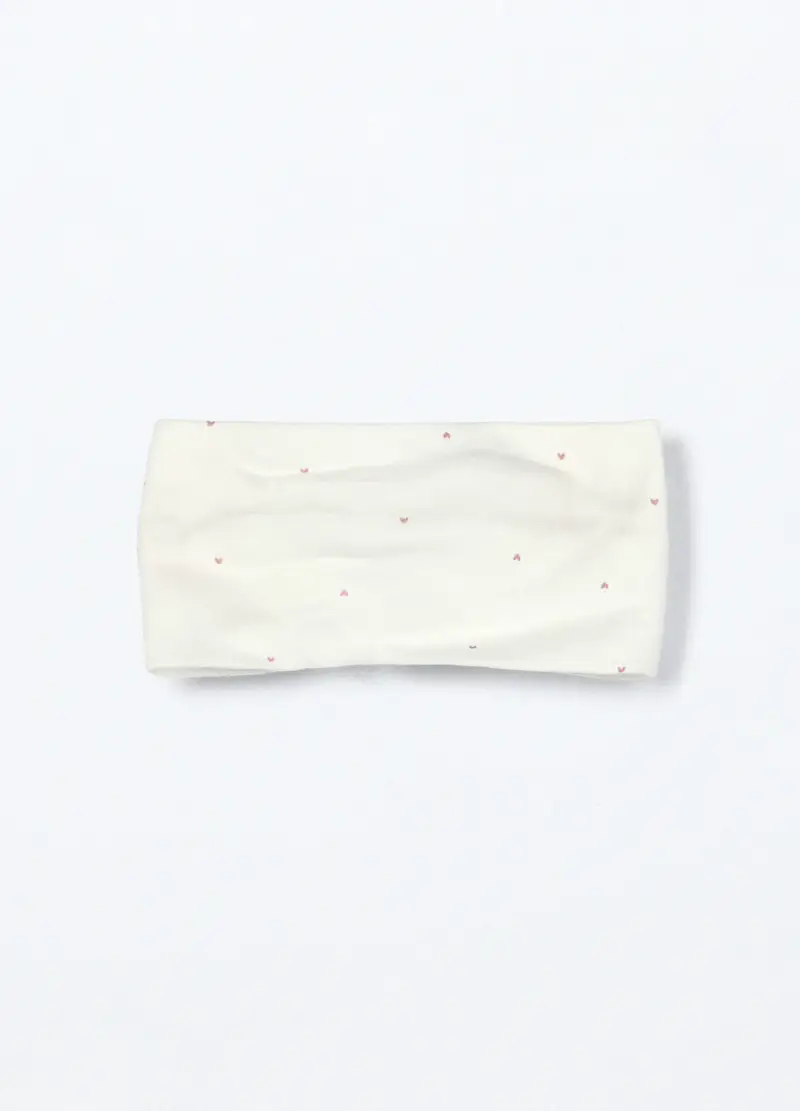 Fascetta In Interlock Di Puro Cotone Neonata, Bianco, .U miniatura 2