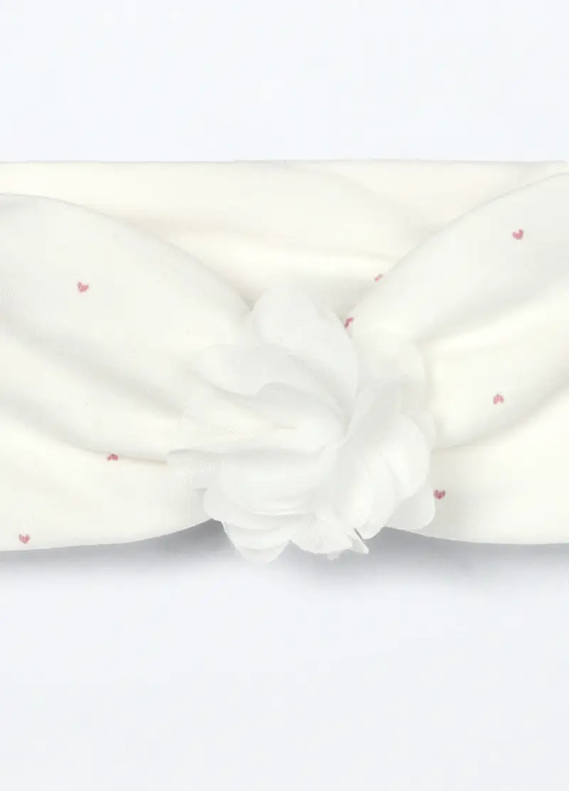 Fascetta In Interlock Di Puro Cotone Neonata, Bianco, .U miniatura 3