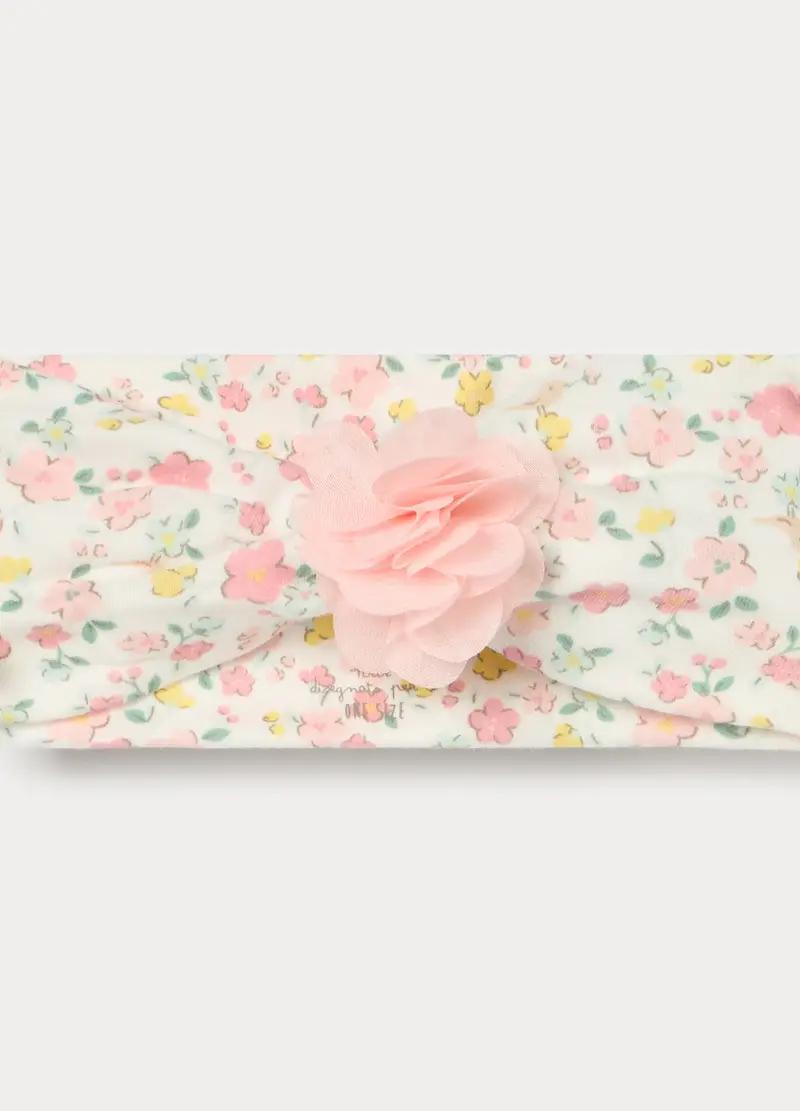 Fascetta In Interlock Di Puro Cotone Neonata, Bianco, U miniatura 3