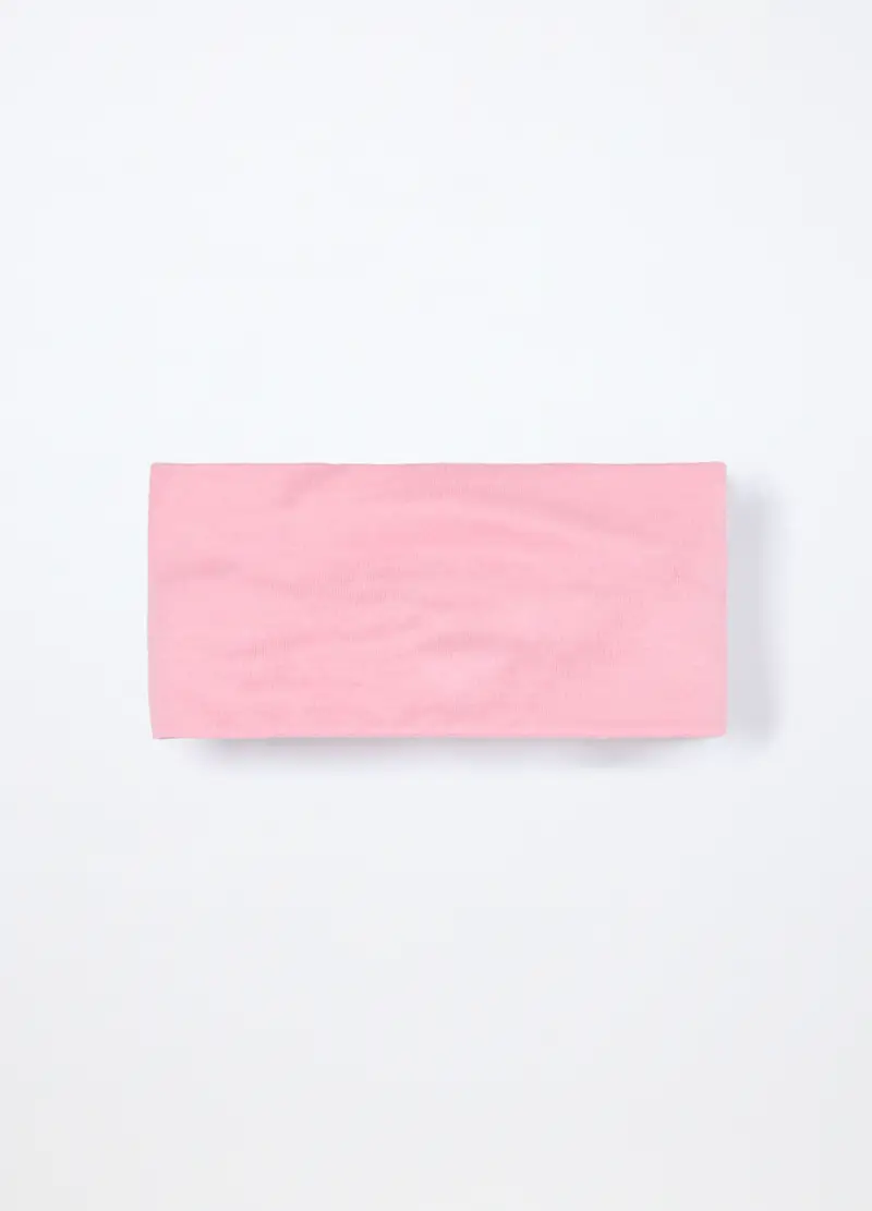 Fascetta In Interlock Di Puro Cotone Neonata, Rosa pastello, .U miniatura 2