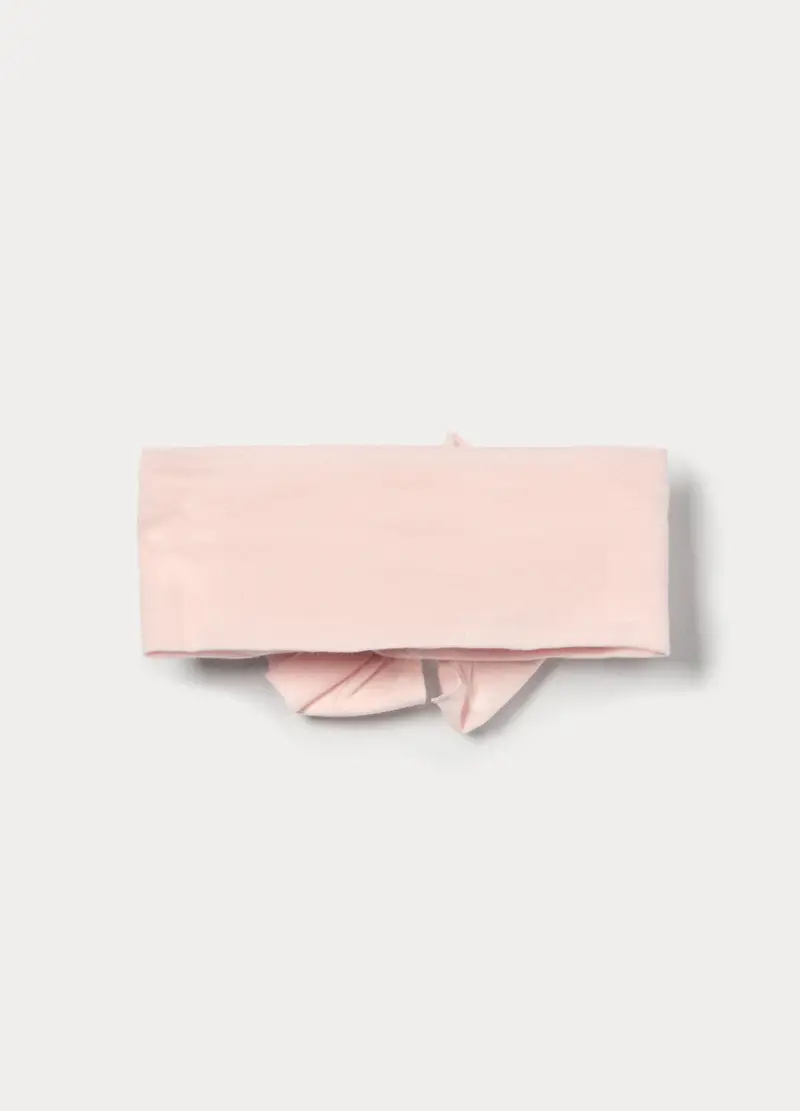 Fascetta In Jersey Di Cotone Stretch Neonata, Rosa pastello, U miniatura 2