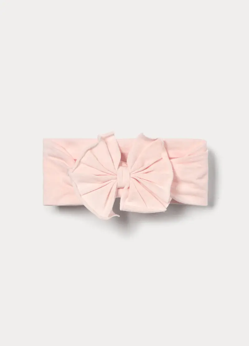 Fascetta In Jersey Di Cotone Stretch Neonata, Rosa pastello, U