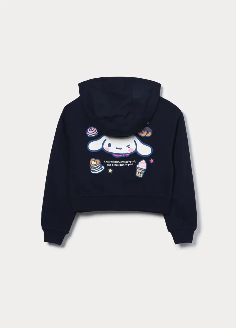 Felpa Cinnamoroll In French Terry Con Cappuccio Ragazza, Bambina, Blu scuro miniatura 2