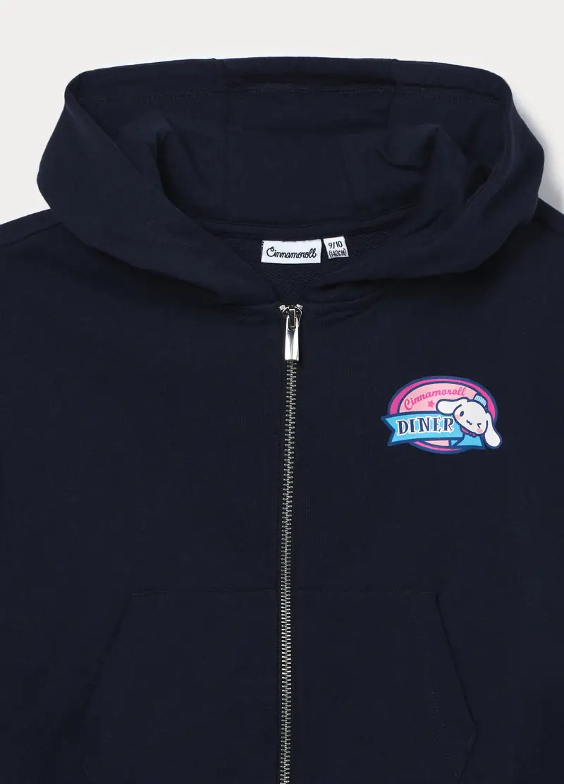 Felpa Cinnamoroll In French Terry Con Cappuccio Ragazza, Bambina, Blu scuro miniatura 3