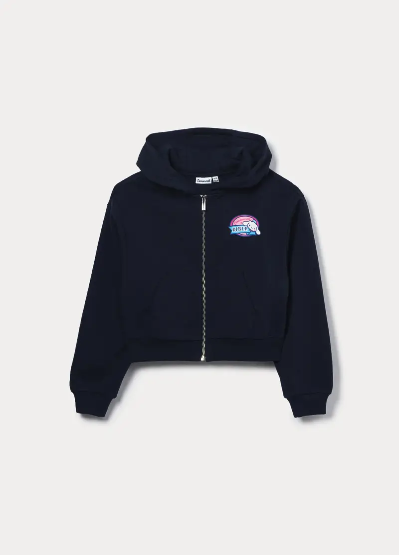 Felpa Cinnamoroll In French Terry Con Cappuccio Ragazza, Bambina, Blu scuro