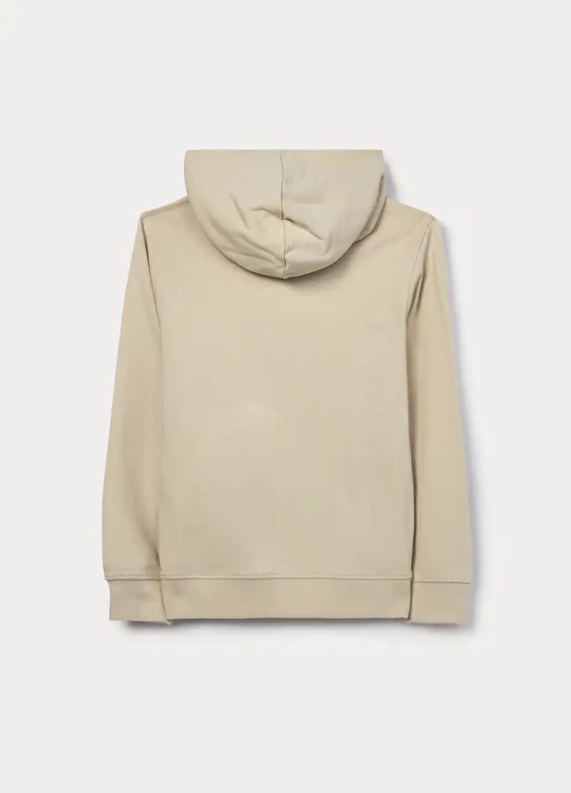 Felpa Con Cappuccio In French Terry Ragazzo, Bambino, Bianco avorio miniatura 2