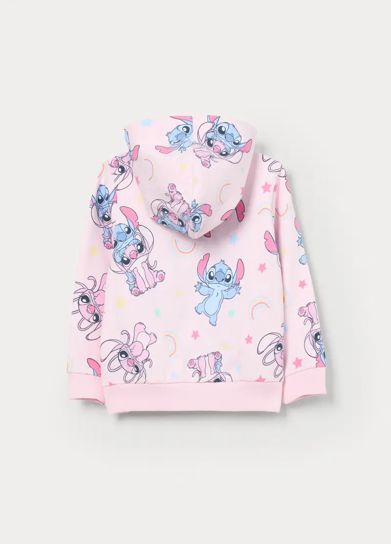 Felpa Full Zip Con Cappuccio Neonata, Bambina, Rosa pastello miniatura 2