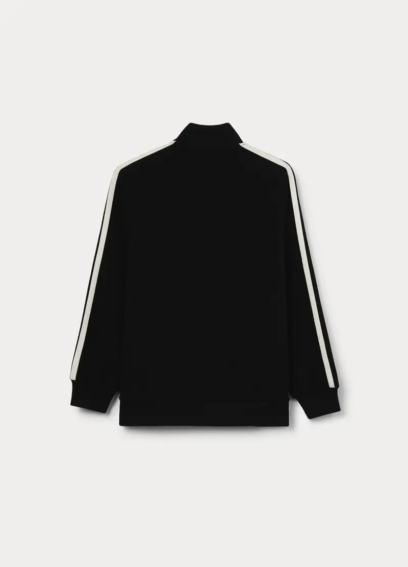 Felpa Full Zip Misto Cotone Ragazzo, Bambino, Nero miniatura 2