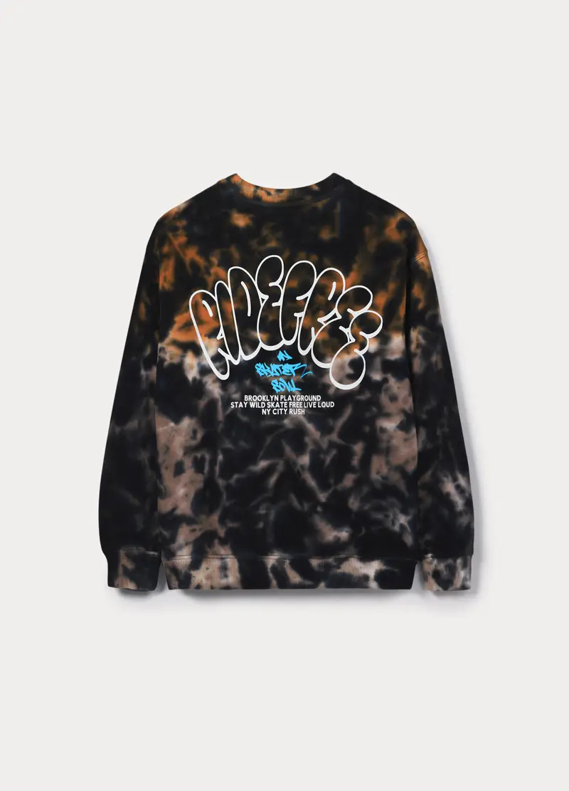 Felpa Girocollo In French Terry Ragazzo, Bambino, Arancione scuro miniatura 2