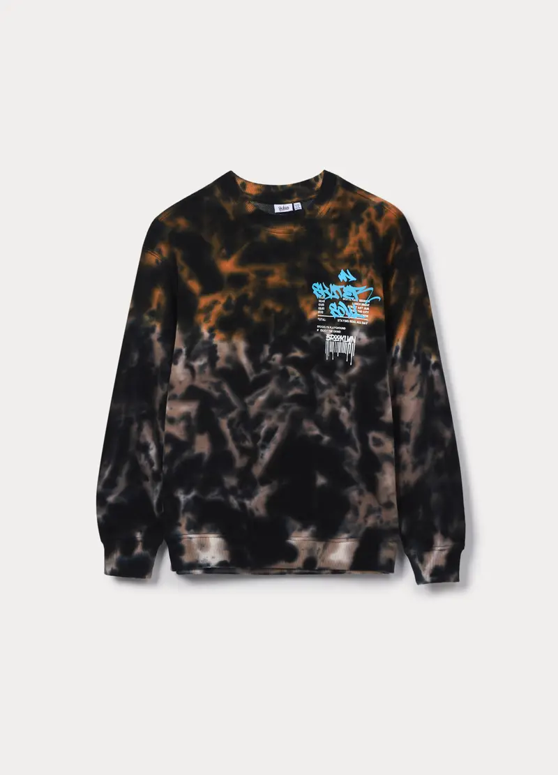 Felpa Girocollo In French Terry Ragazzo, Bambino, Arancione scuro